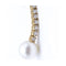 Boucles d'oreilles Boucles d’oreilles pendantes en or jaune 18 kt, diamants et perles 58 Facettes UKN102861LF