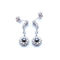 Boucles d'oreilles Boucles d’oreilles pendantes - Or blanc 18 kt et diamants blancs et noirs 58 Facettes UKN102862LF