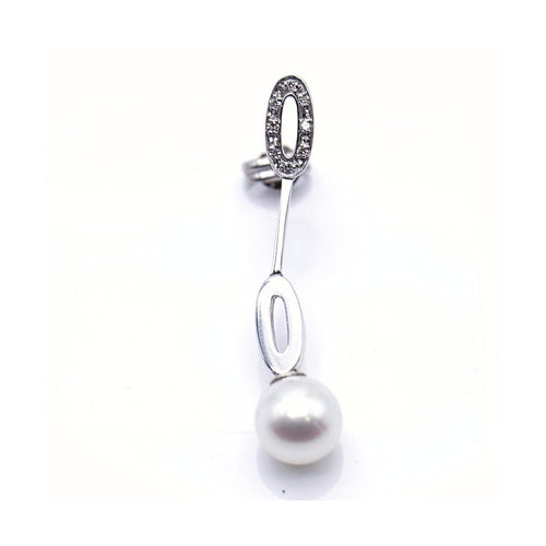 Boucles d'oreilles Boucles d’oreilles - Pendants en or blanc, perles et diamants 58 Facettes UKN102863LF