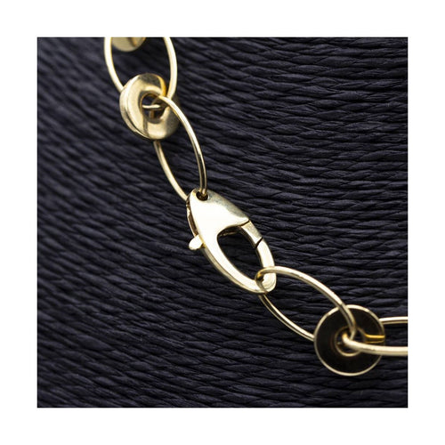 Collier Collier de créateur italien à anneaux en or jaune 18K 58 Facettes UKN102865LF
