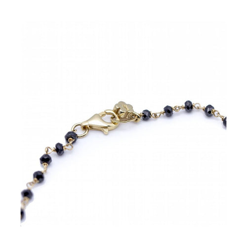 Collier Collier - Motif floral en or jaune 18K et spinelles noires 58 Facettes UKN102870LF