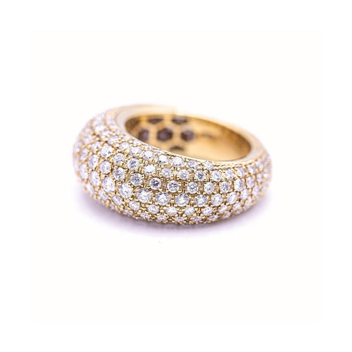 Bague Bague - Pavé de diamants en or jaune 18K 58 Facettes UKN102875LF