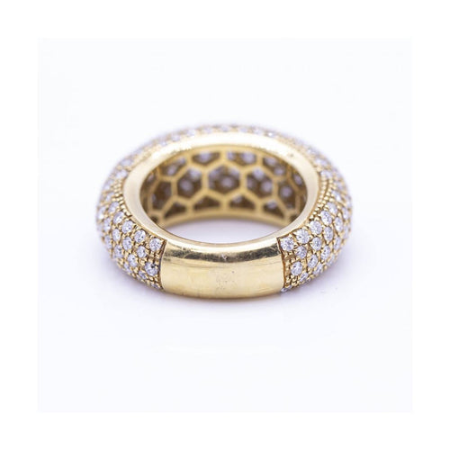 Bague Bague - Pavé de diamants en or jaune 18K 58 Facettes UKN102875LF