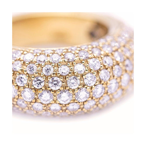 Bague Bague - Pavé de diamants en or jaune 18K 58 Facettes UKN102875LF