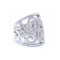 Bague Bague Couronne - Or blanc 18 ct et diamants 58 Facettes UKN102879LF