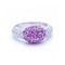 Bague Bague en or blanc 18K - Diamants et saphirs roses 58 Facettes UKN102881LF