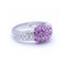 Bague Bague en or blanc 18K - Diamants et saphirs roses 58 Facettes UKN102881LF