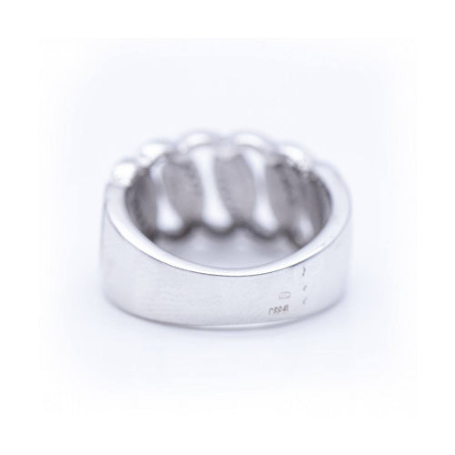 Bague Bague large - Or blanc 18 kt et diamants 58 Facettes UKN102883LF