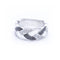 Bague Bague tressée - or blanc 18K et diamants blancs et noirs 58 Facettes UKN102884LF