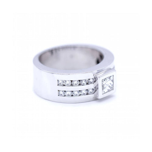 Bague Bague - Or blanc 18K et diamants 1,18 ct 58 Facettes UKN102887LF