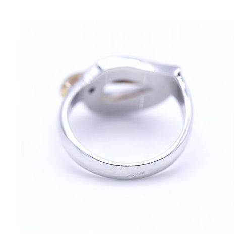 Bague HOJA - Bague bicolore en or 18 kt et diamants 58 Facettes UKN102888LF