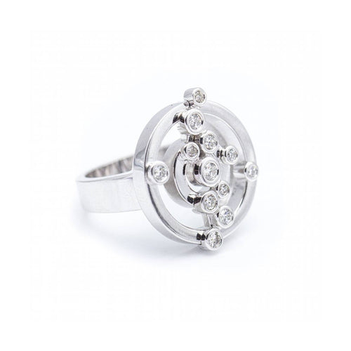 Bague ADAGIO - Bague en or blanc 18 kt avec diamants 58 Facettes UKN102890AS