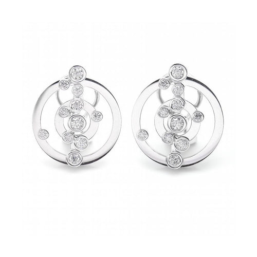 Boucles d'oreilles ADAGIO - Boucles d’oreilles en or blanc 18 kt et diamants 58 Facettes UKN102891AS