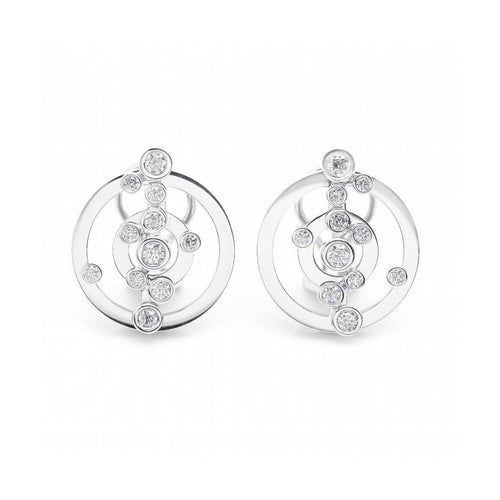 Boucles d'oreilles ADAGIO - Boucles d’oreilles en or blanc 18 kt et diamants 58 Facettes UKN102891AS