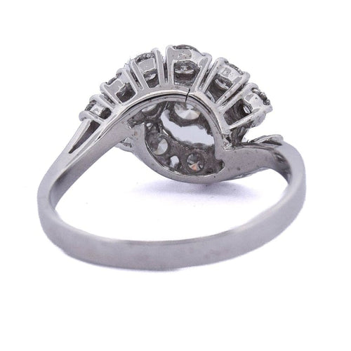 Bague 54 Bague en or blanc 18 KT avec diamants 1,70 ct 58 Facettes AN574 '(0099)