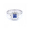 Bague MONACO - Bague en or blanc 18 kt avec diamants et saphirs 58 Facettes UKN102896AS