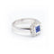 Bague MONACO - Bague en or blanc 18 kt avec diamants et saphirs 58 Facettes UKN102896AS