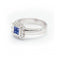 Bague MONACO - Bague en or blanc 18 kt avec diamants et saphirs 58 Facettes UKN102896AS