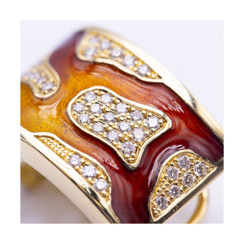 Boucles d'oreilles FIREMOON - Boucles d’oreilles en or jaune 18 kt et diamants 58 Facettes UKN102897AS