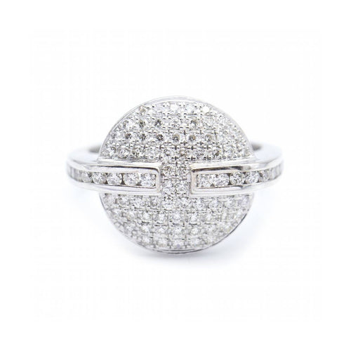 Bague POKER - Bague en or blanc 18 kt et diamants 58 Facettes UKN102900AS