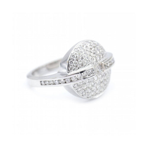 Bague POKER - Bague en or blanc 18 kt et diamants 58 Facettes UKN102900AS