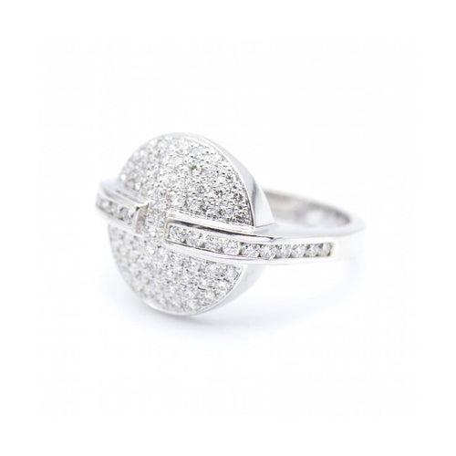 Bague POKER - Bague en or blanc 18 kt et diamants 58 Facettes UKN102900AS