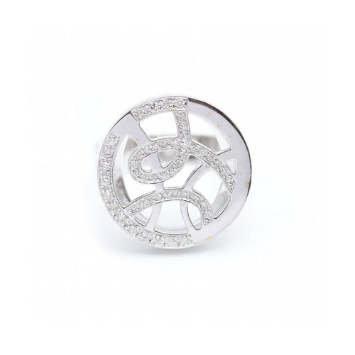 Bague 49 Sublim - Bague en or blanc 18 kt et diamants 58 Facettes UKN102901AS