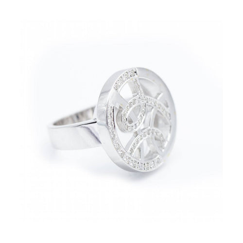 Bague 49 Sublim - Bague en or blanc 18 kt et diamants 58 Facettes UKN102901AS