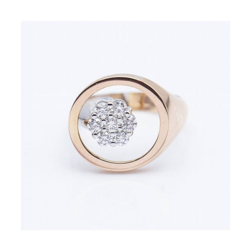 Bague Bague - Diamants taille brillant en or rose et or blanc 18 ct 58 Facettes UKN102902AS