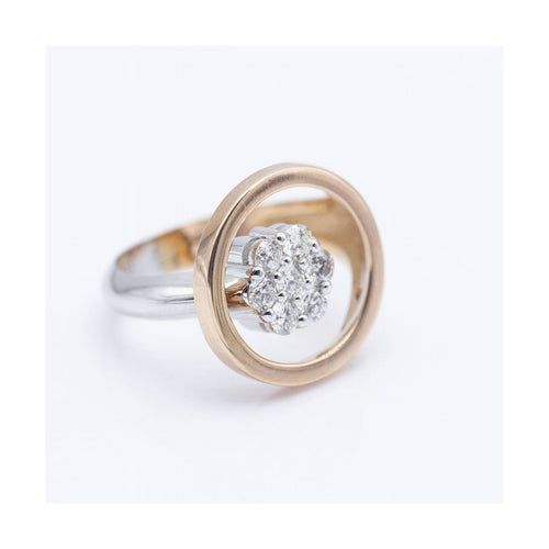 Bague Bague - Diamants taille brillant en or rose et or blanc 18 ct 58 Facettes UKN102902AS