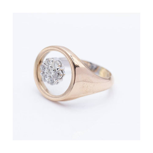 Bague Bague - Diamants taille brillant en or rose et or blanc 18 ct 58 Facettes UKN102902AS