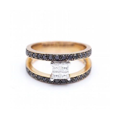 Bague NUIT - Bague en or 18 ct et diamants 58 Facettes UKN102903AS