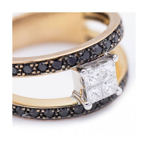 Bague NUIT - Bague en or 18 ct et diamants 58 Facettes UKN102903AS