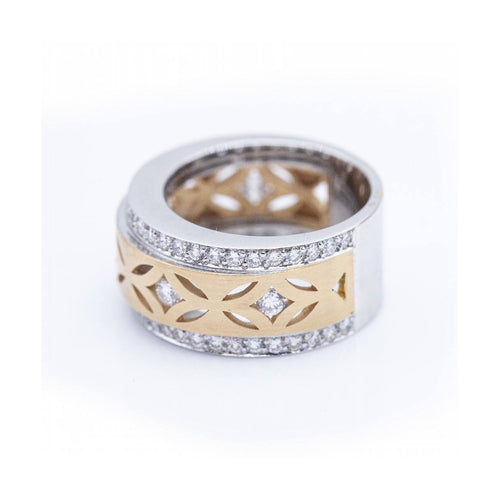 Bague SYDNEY - Bague en or bicolore 18 ct avec diamants 58 Facettes UKN102904AS