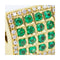 Bague Bague - Carrée en or jaune 18 kt, diamants et émeraudes 58 Facettes UKN102918EJ
