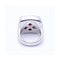Bague Bague unisexe carrée en or jaune 18 kt avec diamants et rubis 58 Facettes UKN102920EJ