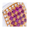 Bague Bague unisexe carrée en or jaune 18 kt avec diamants et rubis 58 Facettes UKN102920EJ