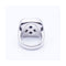 Bague Bague - Motif carré en or blanc 18 kt, diamants et saphirs 58 Facettes UKN102921EJ