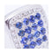 Bague Bague - Motif carré en or blanc 18 kt, diamants et saphirs 58 Facettes UKN102921EJ