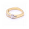Bague Bague demi-alliance en or jaune et blanc 18 ct et diamants 58 Facettes UKN102923EJ