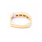 Bague Bague demi-alliance en or jaune et blanc 18 ct et diamants 58 Facettes UKN102923EJ