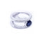 Bague Bague - Diamants et saphir de Myanmar en or blanc 18 ct 58 Facettes UKN102924EJ