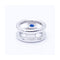 Bague Bague - Diamants et saphir de Myanmar en or blanc 18 ct 58 Facettes UKN102924EJ