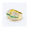Bague LAZZO - Bague en or jaune 18 kt avec diamants et émeraudes 58 Facettes UKN102925EJ