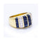 Bague Bague - Or blanc 18 kt et saphirs taille baguette 58 Facettes UKN102926EJ