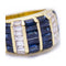 Bague Bague - Or blanc 18 kt et saphirs taille baguette 58 Facettes UKN102926EJ