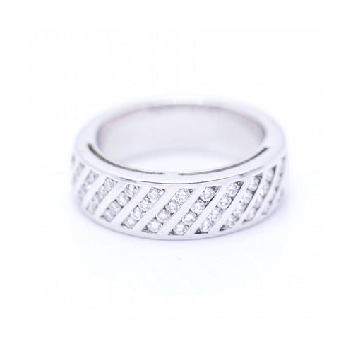 Bague ZIGZAG - Bague en or blanc 18 ct et diamants 58 Facettes UKN102928EJ