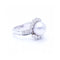 Bague Bague - Perle naturelle et diamants en or blanc 18 kt 58 Facettes UKN102930EJ
