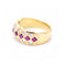 Bague Bague ROMBO - Bague en or blanc 18 kt avec rubis et diamants 58 Facettes UKN102931EJ