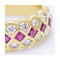 Bague Bague ROMBO - Bague en or blanc 18 kt avec rubis et diamants 58 Facettes UKN102931EJ